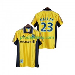 Olympique Marseille Dresy Fotbal Gallas 23 Retro Muž Alternativní 1998 1999 Krátký rukáv