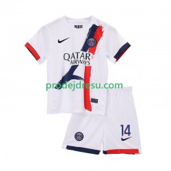 Paris Saint-Germain Dresy Fotbal Desire Doue 14 Dětský Venkovní 2025-2026 Krátký rukáv