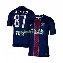 Paris Saint-Germain Dresy Fotbal Joao Neves 87 Muž Domácí 2025-2026 Krátký rukáv