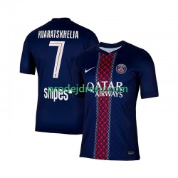 Paris Saint-Germain Dresy Fotbal Khvicha Kvaratskhelia 7 Muž Domácí 2025-2026 Krátký rukáv