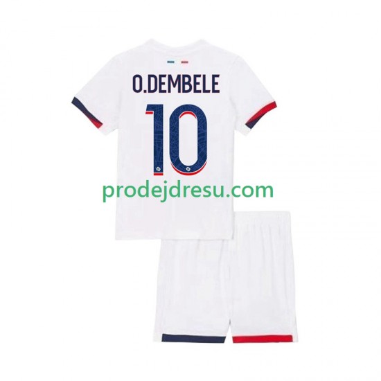 Paris Saint-Germain Dresy Fotbal Ousmane Dembele 10 Dětský Venkovní 2025-2026 Krátký rukáv