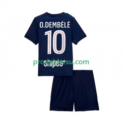 Paris Saint-Germain Dresy Fotbal Ousmane Dembele 10 Dětský Domácí 2025-2026 Krátký rukáv