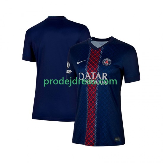 Paris Saint-Germain Dresy Fotbal Žena Domácí 2025-2026 Krátký rukáv