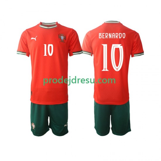 Portugalsko Dresy Fotbal Bernardo Silva 10 Dětský Domácí 2025-2026 Krátký rukáv