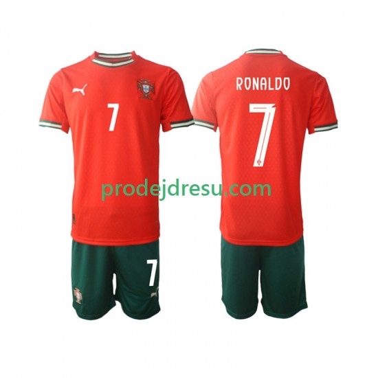 Portugalsko Dresy Fotbal Cristiano Ronaldo 7 Dětský Domácí 2025 Krátký rukáv