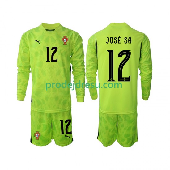 Portugalsko Dresy Fotbal Jose Sa 12 Brankářské Dětský Domácí 2025 Dlouhý rukáv