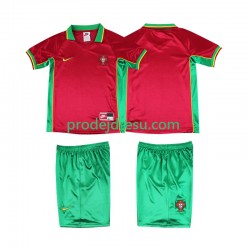 Portugalsko Dresy Fotbal Retro Dětský Domácí 1998 Krátký rukáv