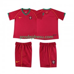 Portugalsko Dresy Fotbal Retro Dětský Domácí 2006 Krátký rukáv