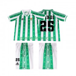 Real Betis Dresy Fotbal FINIDI 25 1996 1997 Retro Dětský Domácí Krátký rukáv