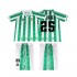 Real Betis Dresy Fotbal FINIDI 25 1996 1997 Retro Dětský Domácí Krátký rukáv