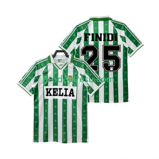 Real Betis Dresy Fotbal FINIDI 25 1995 1996 Retro Muž Domácí Krátký rukáv
