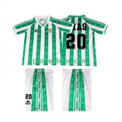 Real Betis Dresy Fotbal Tomas Olias 20 1996 1997 Retro Dětský Domácí Krátký rukáv