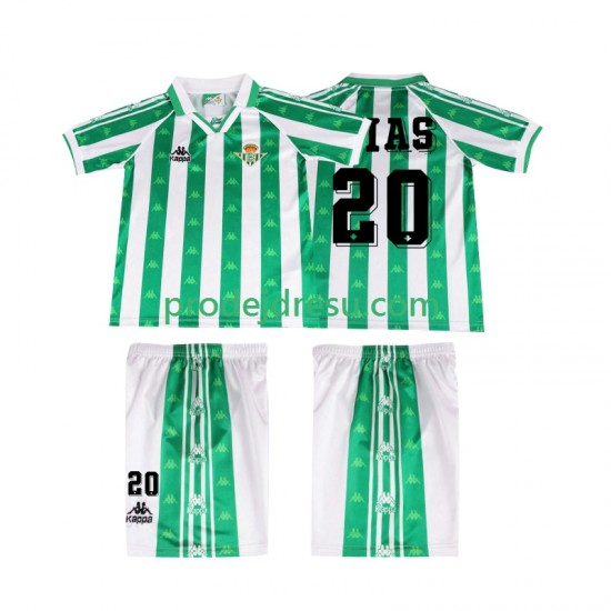 Real Betis Dresy Fotbal Tomas Olias 20 1996 1997 Retro Dětský Domácí Krátký rukáv