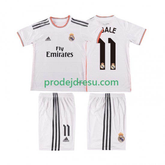 Real Madrid Dresy Fotbal BALE 11 2013 2014 Retro Dětský Domácí Krátký rukáv