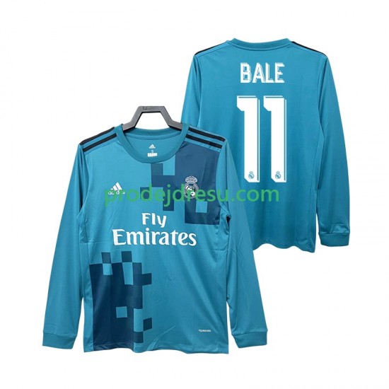 Real Madrid Dresy Fotbal BALE 11 2017 2018 Retro Muž Alternativní Dlouhý rukáv