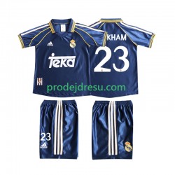 Real Madrid Dresy Fotbal BECERHAM 23 Retro Dětský Alternativní 1998 1999 Krátký rukáv