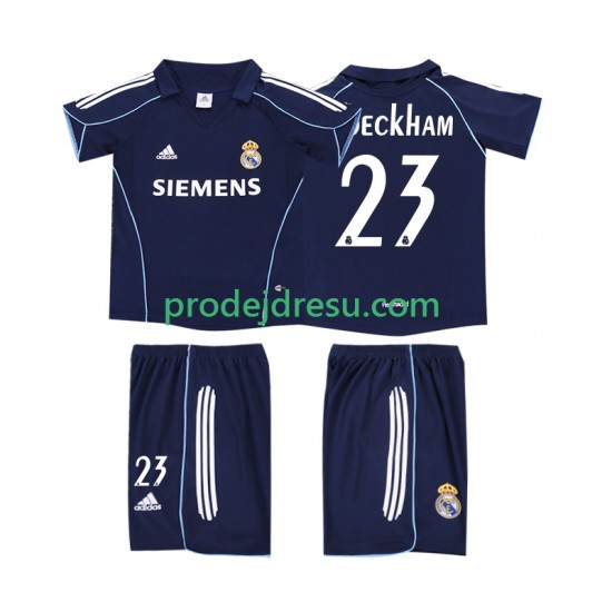 Real Madrid Dresy Fotbal BECKHAM 23 2005 Retro Dětský Venkovní 2006 Krátký rukáv