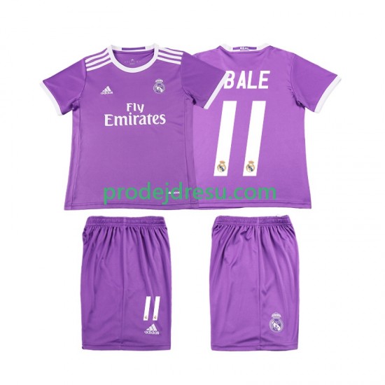 Real Madrid Dresy Fotbal Bale 11 2016 2017 Retro Dětský Venkovní Krátký rukáv