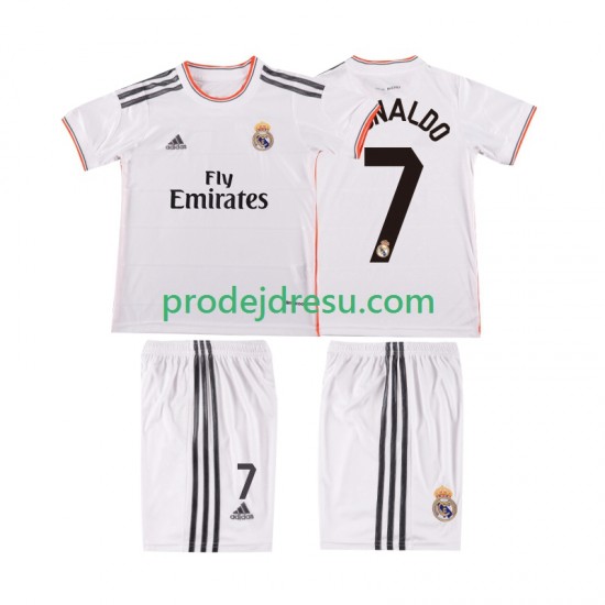Real Madrid Dresy Fotbal Cristiano Ronaldo 7 2013 2014 Retro Dětský Domácí Krátký rukáv