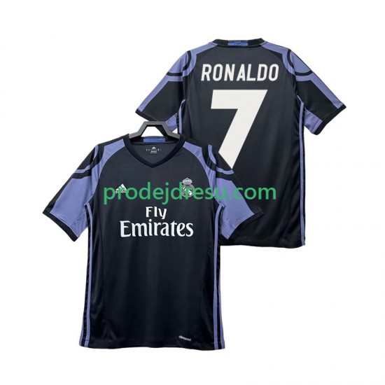 Real Madrid Dresy Fotbal Cristiano Ronaldo 7 2016 2017 Retro Muž Alternativní Krátký rukáv