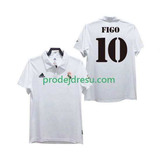 Real Madrid Dresy Fotbal FIGO 10 2003 Retro Muž Domácí 2002 Krátký rukáv