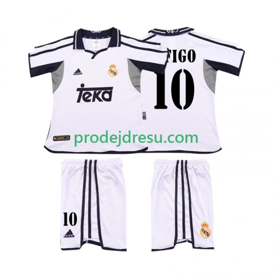 Real Madrid Dresy Fotbal FIGO 10 2001 Retro Dětský Domácí 2002 Krátký rukáv
