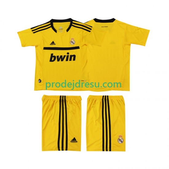 Real Madrid Dresy Fotbal 2012 Brankářské Retro Dětský Domácí 2011 Krátký rukáv