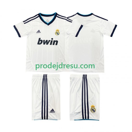 Real Madrid Dresy Fotbal 2012 2013 Retro Dětský Domácí Krátký rukáv