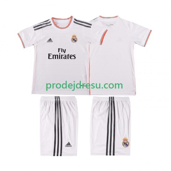 Real Madrid Dresy Fotbal 2013 2014 Retro Dětský Domácí Krátký rukáv
