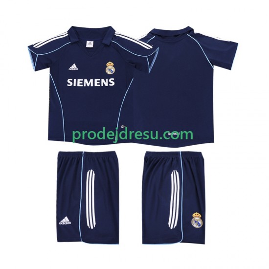 Real Madrid Dresy Fotbal 2005 Retro Dětský Venkovní 2006 Krátký rukáv