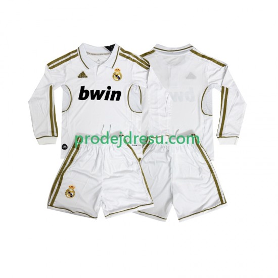 Real Madrid Dresy Fotbal 2012 Retro Dětský Domácí 2011 Dlouhý rukáv