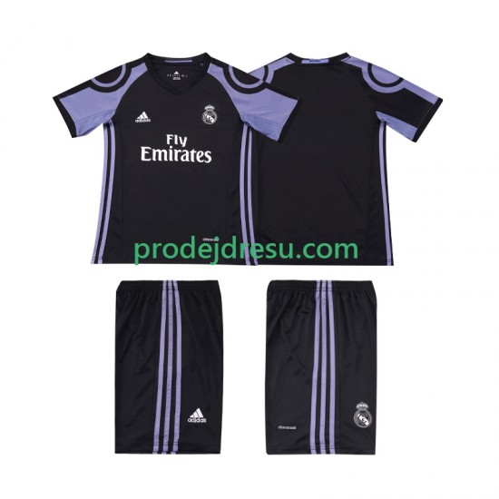 Real Madrid Dresy Fotbal 2016 2017 Retro Dětský Alternativní Krátký rukáv
