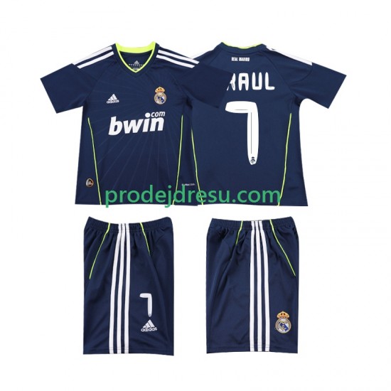 Real Madrid Dresy Fotbal PAUL 7 Retro Dětský Venkovní 2011 2010 Krátký rukáv