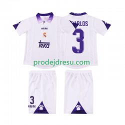 Real Madrid Dresy Fotbal R CARLOS 3 1997 Retro Dětský Domácí 1998 Krátký rukáv
