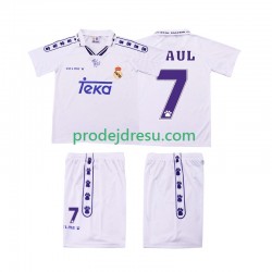 Real Madrid Dresy Fotbal RAUL 7 1996 Retro Dětský Domácí 1994 Krátký rukáv