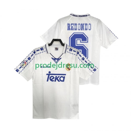 Real Madrid Dresy Fotbal REDONDO 6 1996 1997 Retro Muž Domácí Krátký rukáv