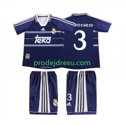 Real Madrid Dresy Fotbal ROBERTO CARLOS 3 Retro Dětský Venkovní 1998 1999 Krátký rukáv