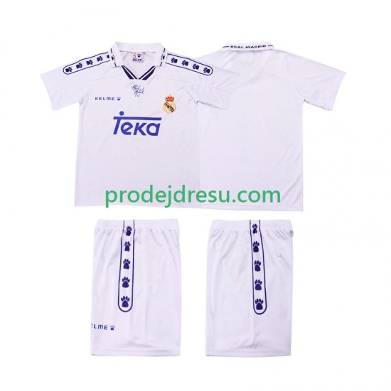 Real Madrid Dresy Fotbal 1996 Retro Dětský Domácí 1994 Krátký rukáv