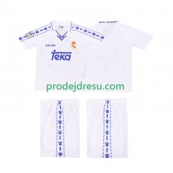 Real Madrid Dresy Fotbal 1996-1997 Retro Dětský Domácí Krátký rukáv