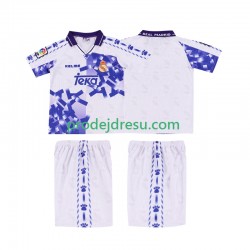 Real Madrid Dresy Fotbal 1996 1997 Retro Dětský Alternativní Krátký rukáv