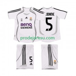 Real Madrid Dresy Fotbal ZIDANE 5 2007 Retro Dětský Domácí 2006 Krátký rukáv