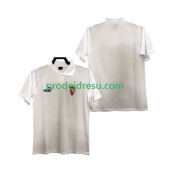 Real Zaragoza Dresy Fotbal 1995 Retro Muž Domácí Krátký rukáv