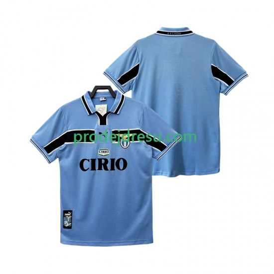 Lazio Řím Dresy Fotbal Retro Muž Domácí 1998 1999 Krátký rukáv