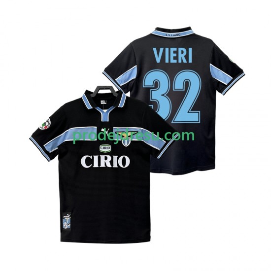Lazio Řím Dresy Fotbal VIERI 32 Retro Muž Venkovní 1998 1999 Krátký rukáv