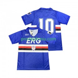 Sampdoria Dresy Fotbal 10 1990 1991 Retro Muž Domácí Krátký rukáv