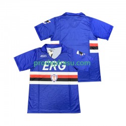 Sampdoria Dresy Fotbal 1990 1991 Retro Muž Domácí Krátký rukáv
