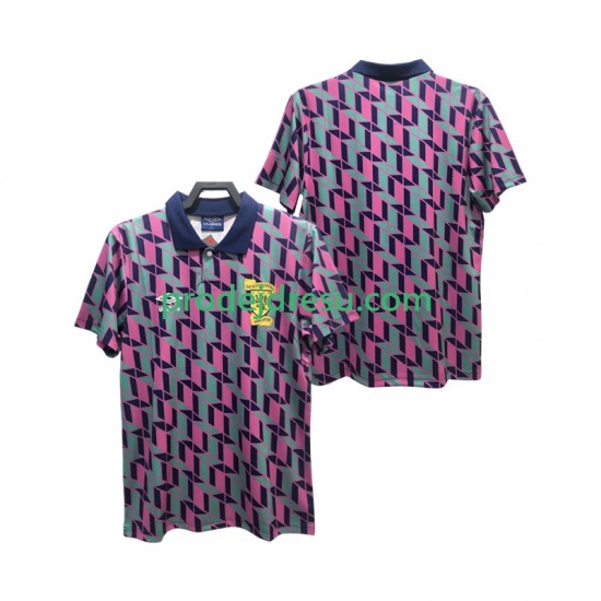 Skotsko Dresy Fotbal 1988 1989 Retro Muž Venkovní Krátký rukáv