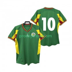 Senegal Dresy Fotbal 10 Retro Muž Venkovní 2002 Krátký rukáv