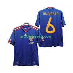 Španělsko Dresy Fotbal Andres Iniesta 6 Retro Muž Venkovní 2010 Krátký rukáv