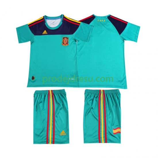 Španělsko Dresy Fotbal Brankářské Retro Dětský Domácí 2010 Krátký rukáv